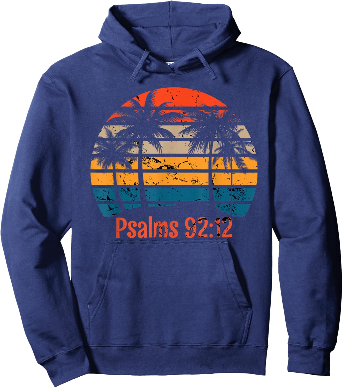 Palm Trees Christian Faith Righteousness Hoodie - Hoodie | Navy