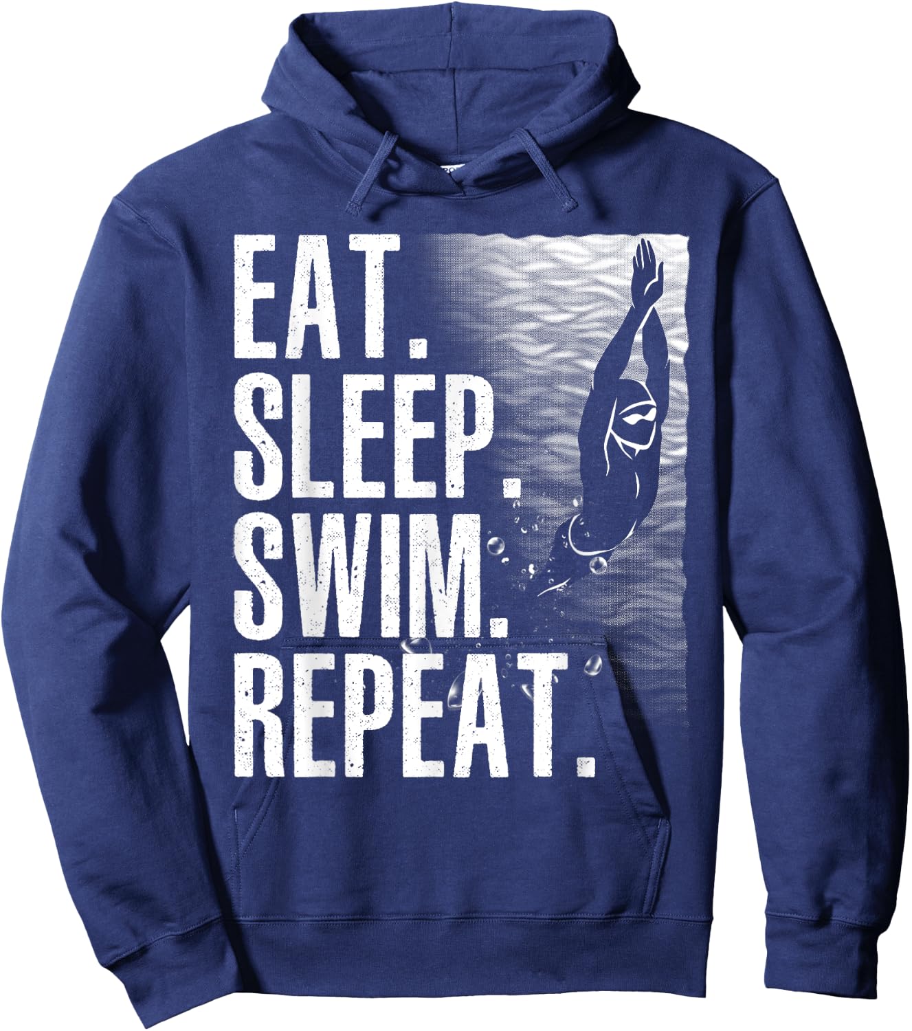 Funny Swimming Design Women Kids Swimmers Swim Team Hoodie - Hoodie | Navy