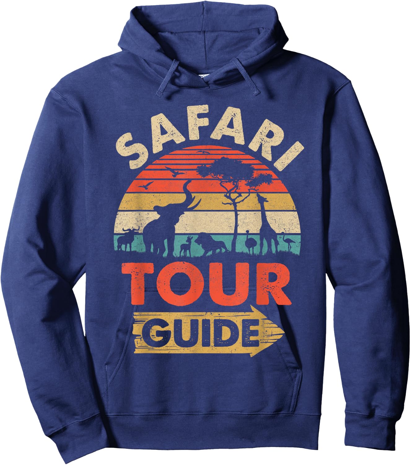 Cool Safari Squad Women Zoo Animal African Jungle Hoodie - Hoodie | Navy