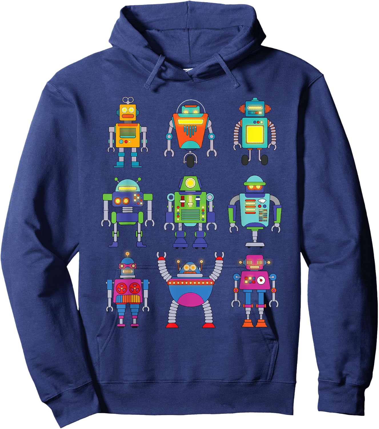 Funny Robot Design For Kids Boys Girls Robotics Bot Lovers Hoodie - Hoodie | Navy