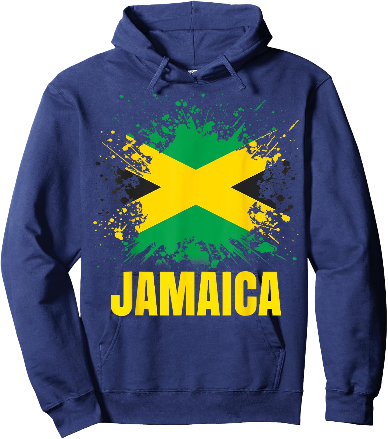 Vintage Jamaica Jamaican Flag Pride Gift Hoodie - Hoodie | Navy