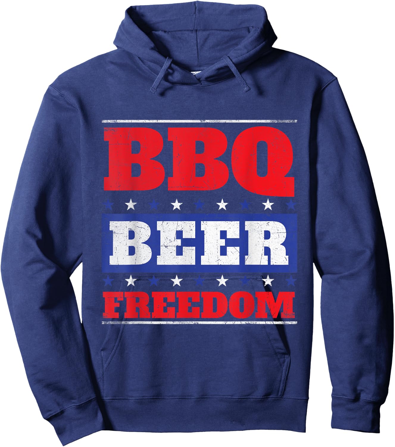 BBQ Beer Freedom - Grill Barbecue Grilling BBQ Lover Hoodie - Hoodie | Navy