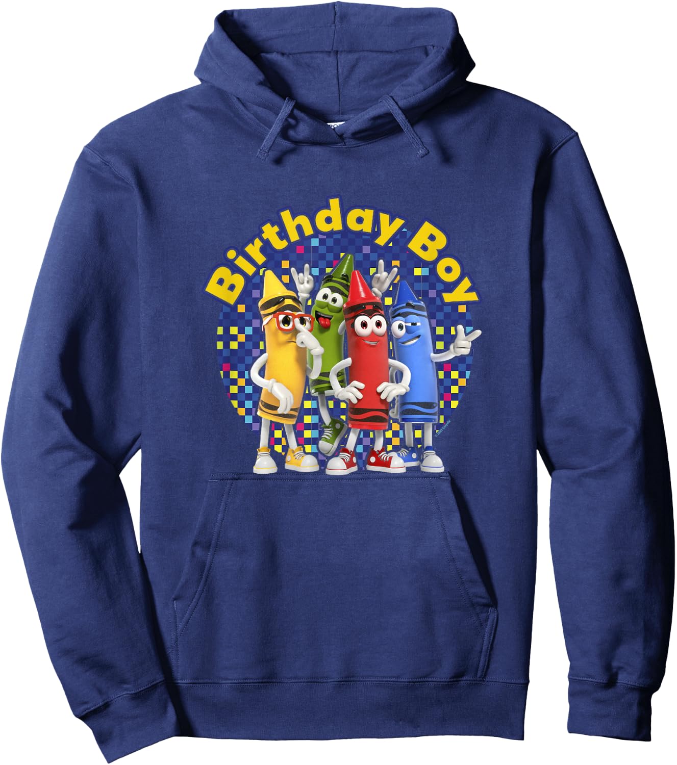 Crayola Birthday Boy Crayon Crew Celebration Retro Logo Hoodie - Hoodie | Navy