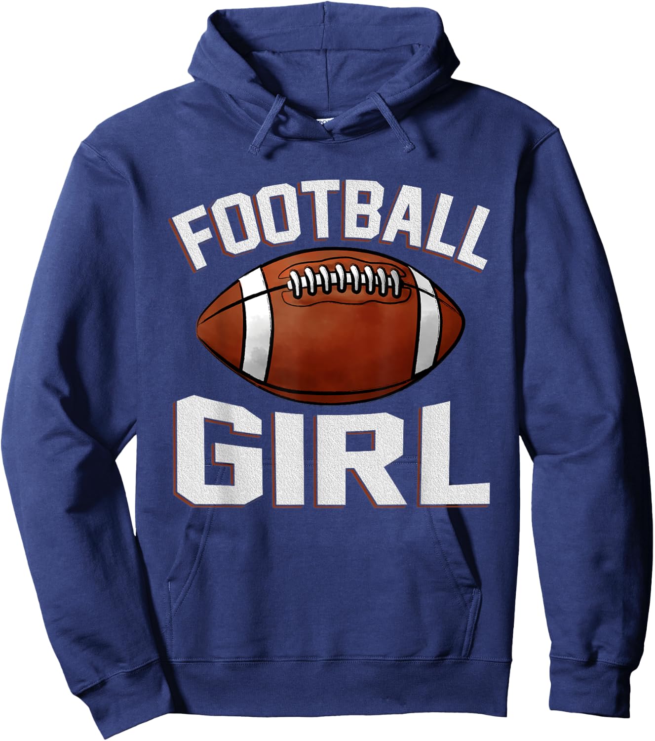 American Football Lover Girl Player shirt Funny Football Hoodie - Hoodie | Navy