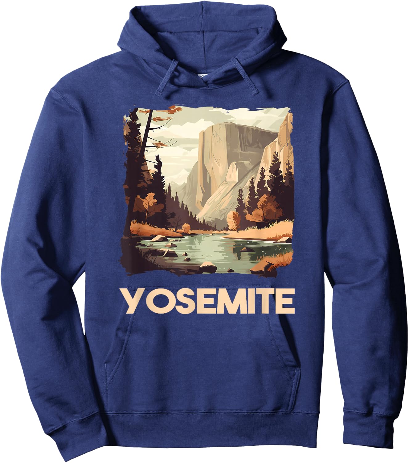 Vintage Yosemite National Park Nature Lover Adventure Hoodie - Hoodie | Navy