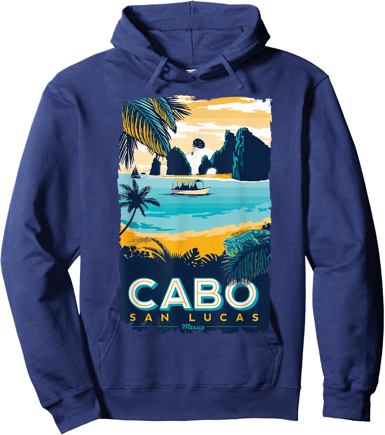 Cabo San Lucas Tropical Beach Mexico Travel Vintage Hoodie - Hoodie | Navy