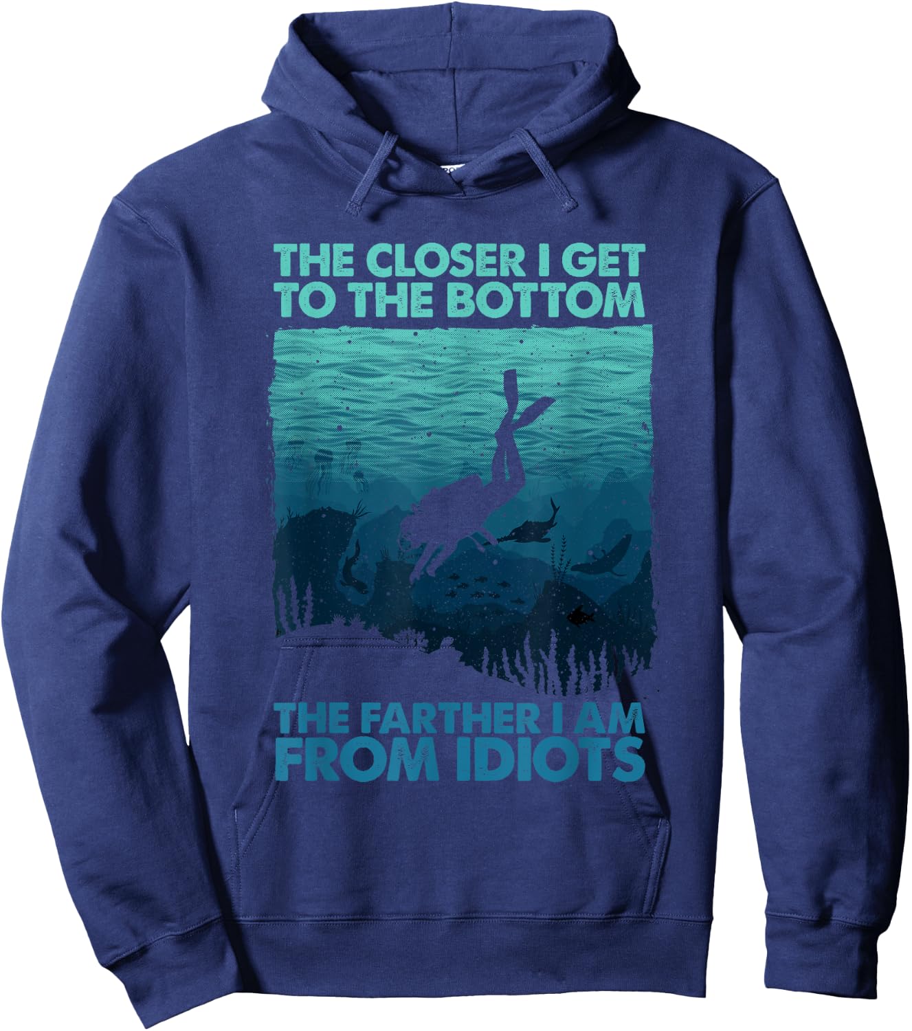 Funny Scuba Diving Themed Design Women Scuba Dive Hoodie - Hoodie | Navy