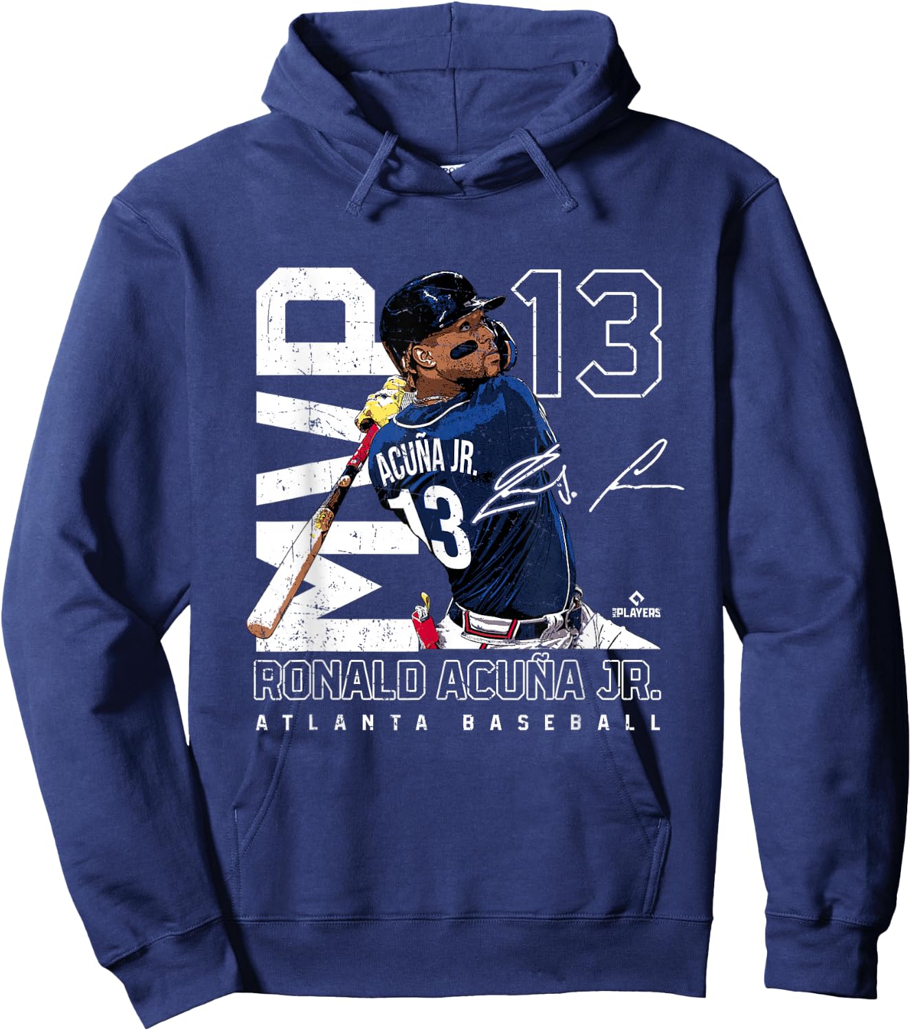 MVP Ronald Acuna Jr Atlanta MLBPA Hoodie - Hoodie | Navy