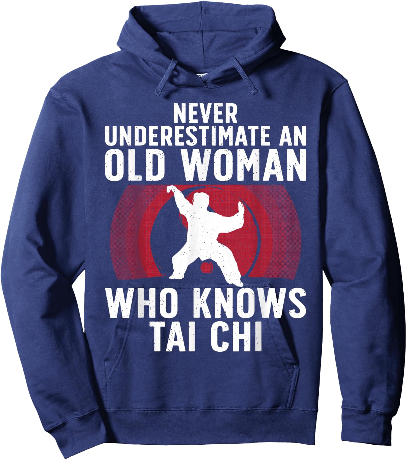 Funny Tai Chi Design Grandma Martial Arts Lovers Hoodie - Hoodie | Navy