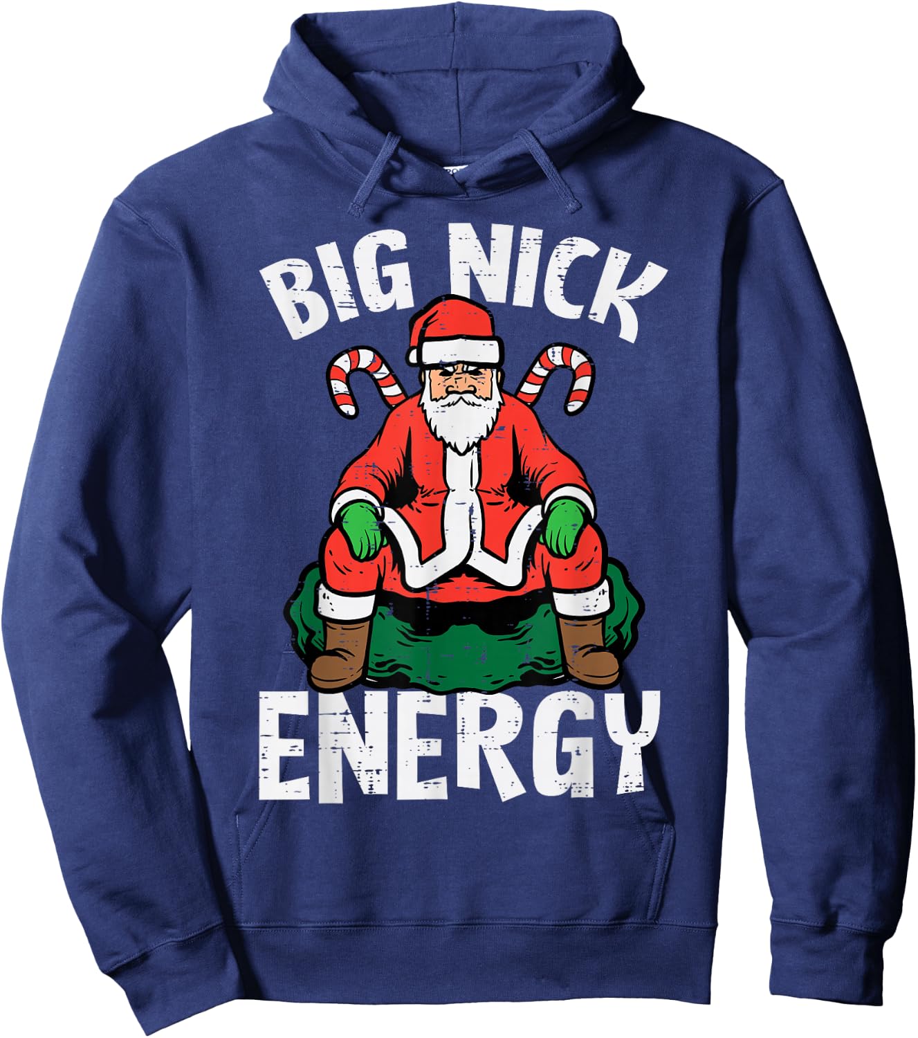 Big Energy Santa Funny Xmas PJs Christmas Party Adult Men Hoodie - Hoodie | Navy