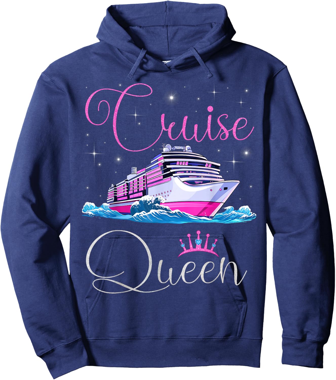 Cruise Queen Cruising Lover Cruisers Women Girls Hoodie - Hoodie | Navy