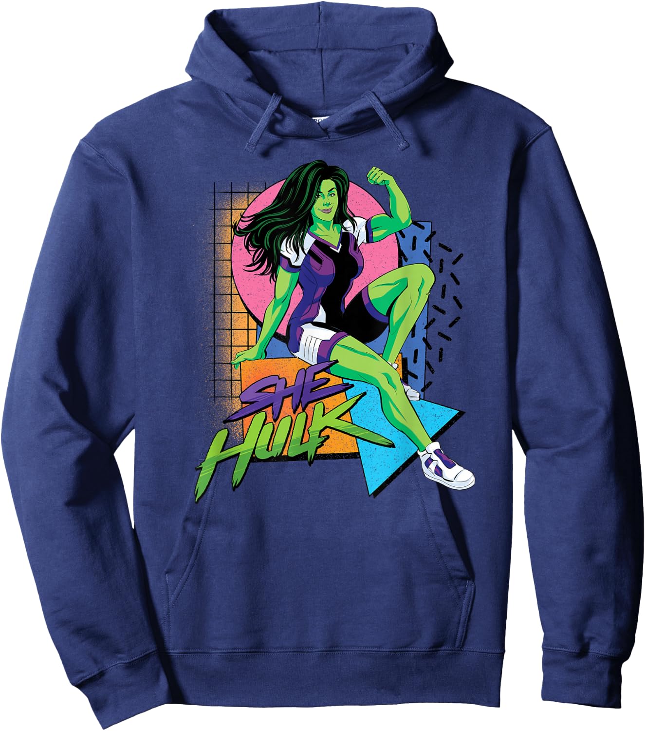 Marvel Studios She-Hulk LA Retro Eighties Style Disney+ Hoodie - Hoodie | Navy