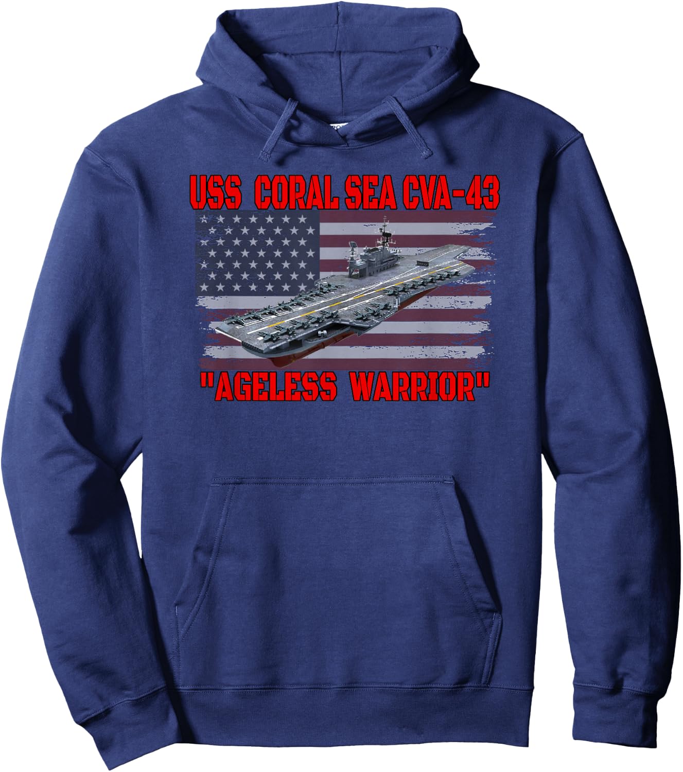 Veterans Day Aircraft Carrier USS Coral Sea CVA-43 Warship Hoodie - Hoodie | Navy