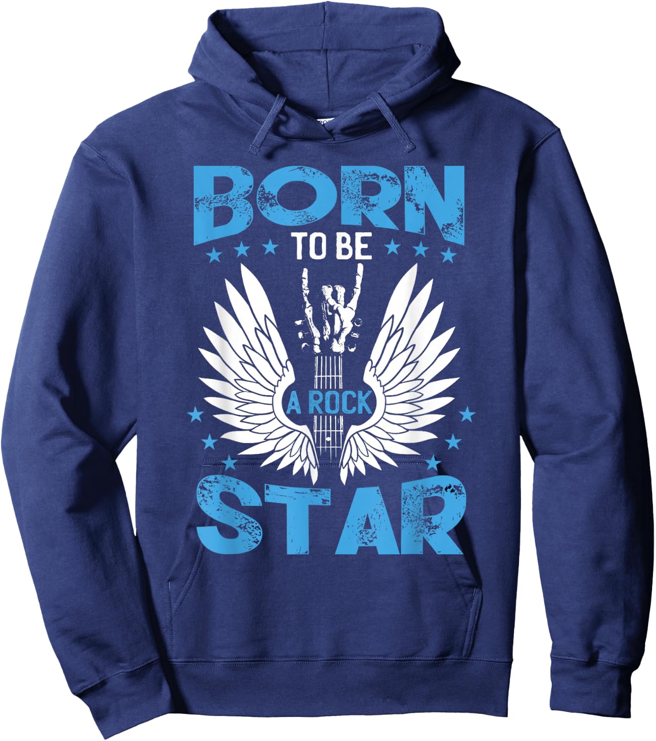 Born To Be A Rock Star | Kids | Guitar Player Music Guitar Hoodie - Hoodie | Navy