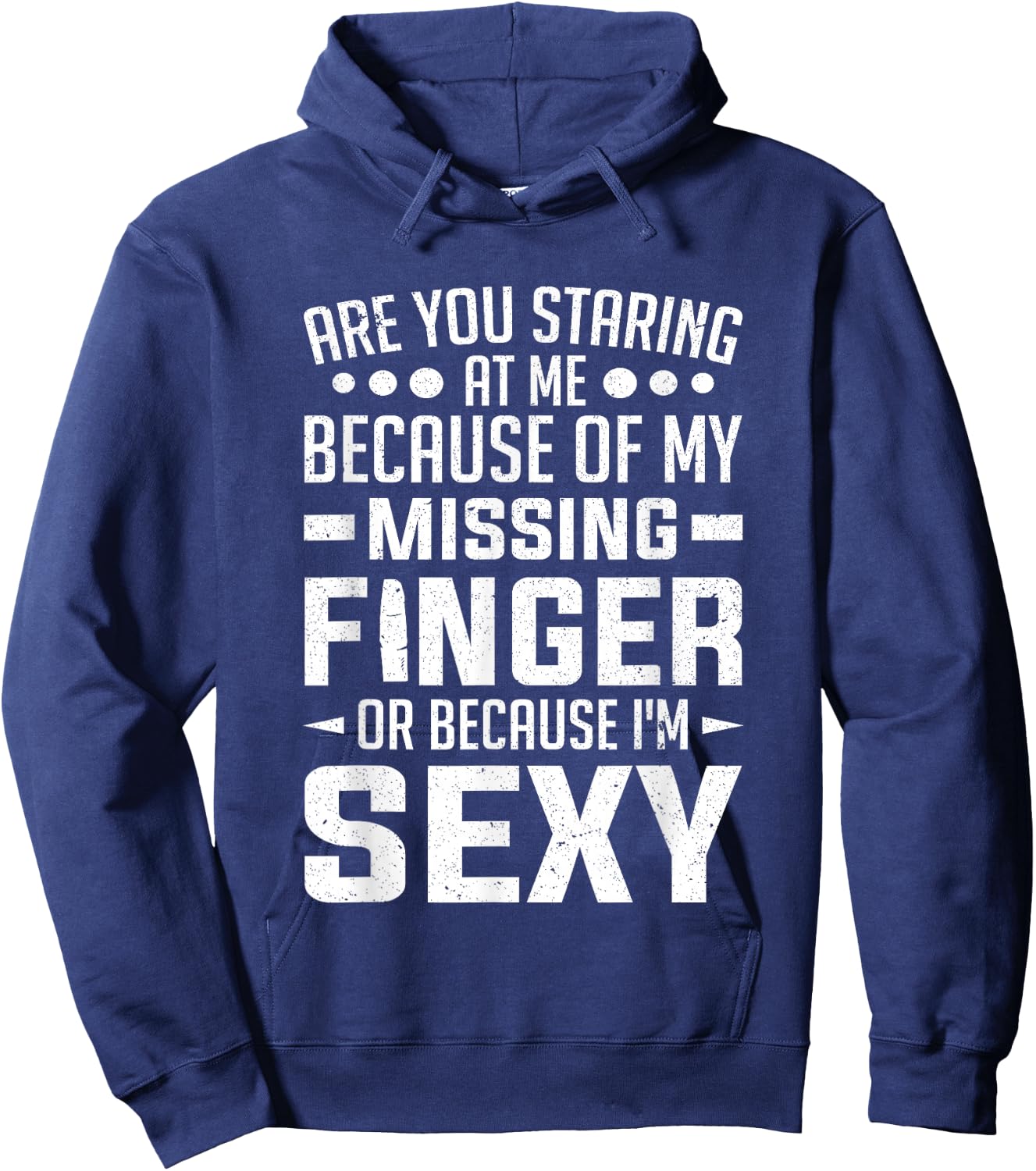 Finger Amputee Outfit Amputation Amputated Missing Finger Hoodie - Hoodie | Navy