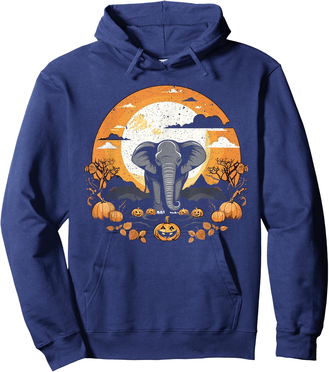 Elephant Halloween Safari Trick Or Treat Spooky Animal Hoodie - Hoodie | Navy