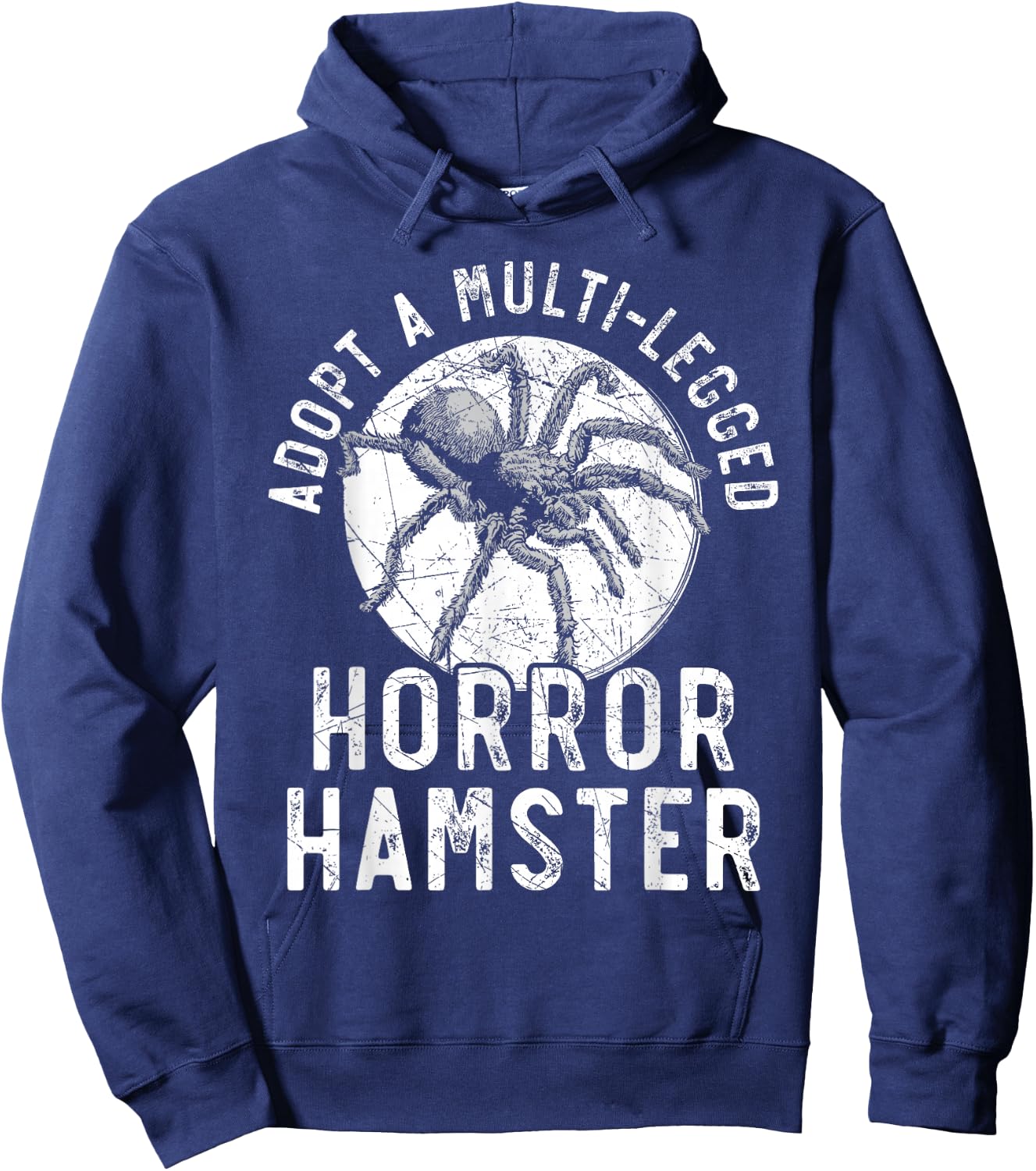 Adopt A Multi-Legged Horror Hamster Tarantula Spider Hoodie - Hoodie | Navy
