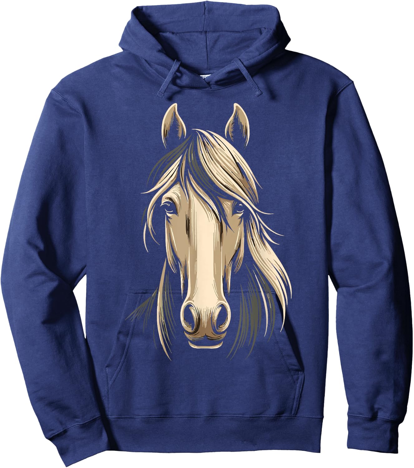 Horse Face Men Women kids Horse Lover Hoodie - Hoodie | Navy