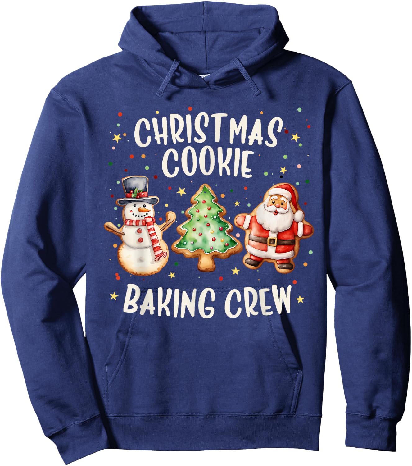 Gingerbread Team Kids Toddler Christmas Cookie Baking Crew Hoodie - Hoodie | Navy