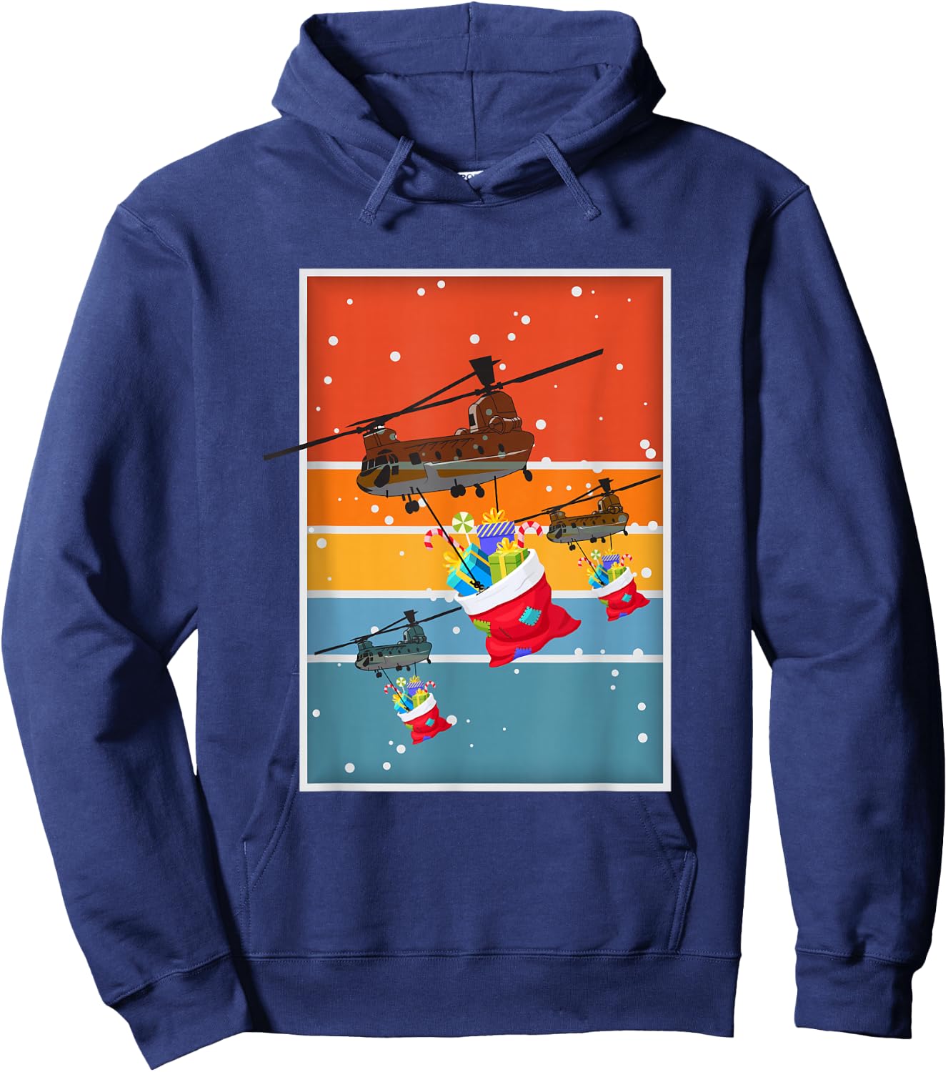 Smeen Designs Merry Christmas -Adults Kids Black Cotton Polyester Short Sleeve Hoodie - Hoodie | Navy