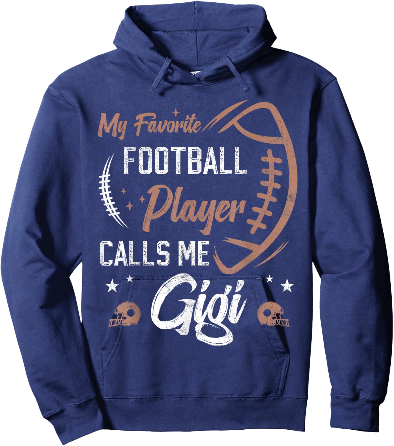 my favorite Football player calls me gigi funny grandma Hoodie - Hoodie | Navy