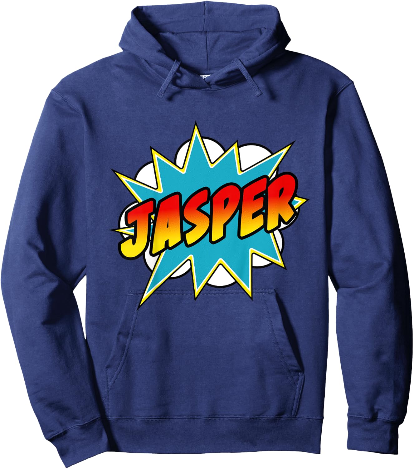 Kids Boys Jasper Name Comic Book Superhero Hoodie - Hoodie | Navy