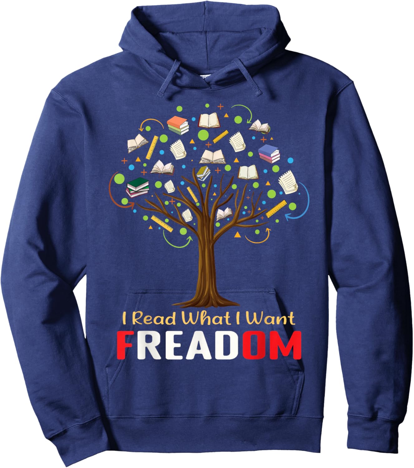 Read Banned Book Freedom Book Lover Reader Read Books Hoodie - Hoodie | Navy