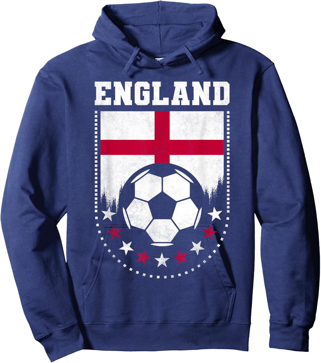 England Flag Soccer Fan Hoodie - Hoodie | Navy