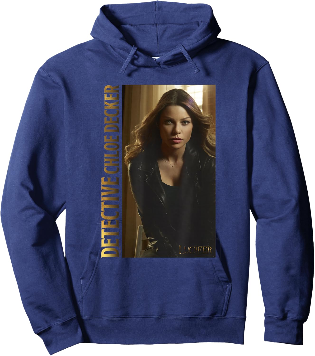 Lucifer Detective Chloe Decker Gold Series Poster Hoodie - Hoodie | Navy