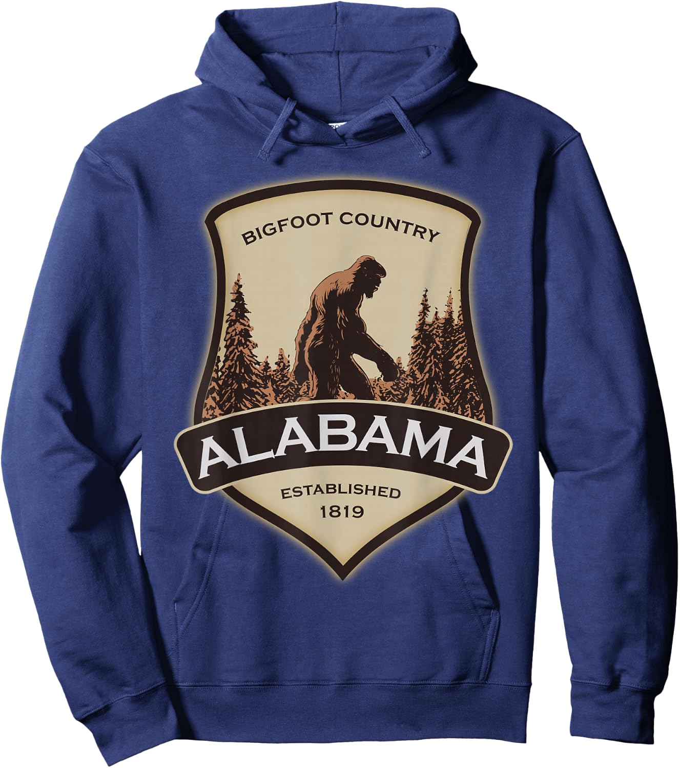 Alabama and a Bigfoot, or a Sasquatch Hoodie - Hoodie | Navy