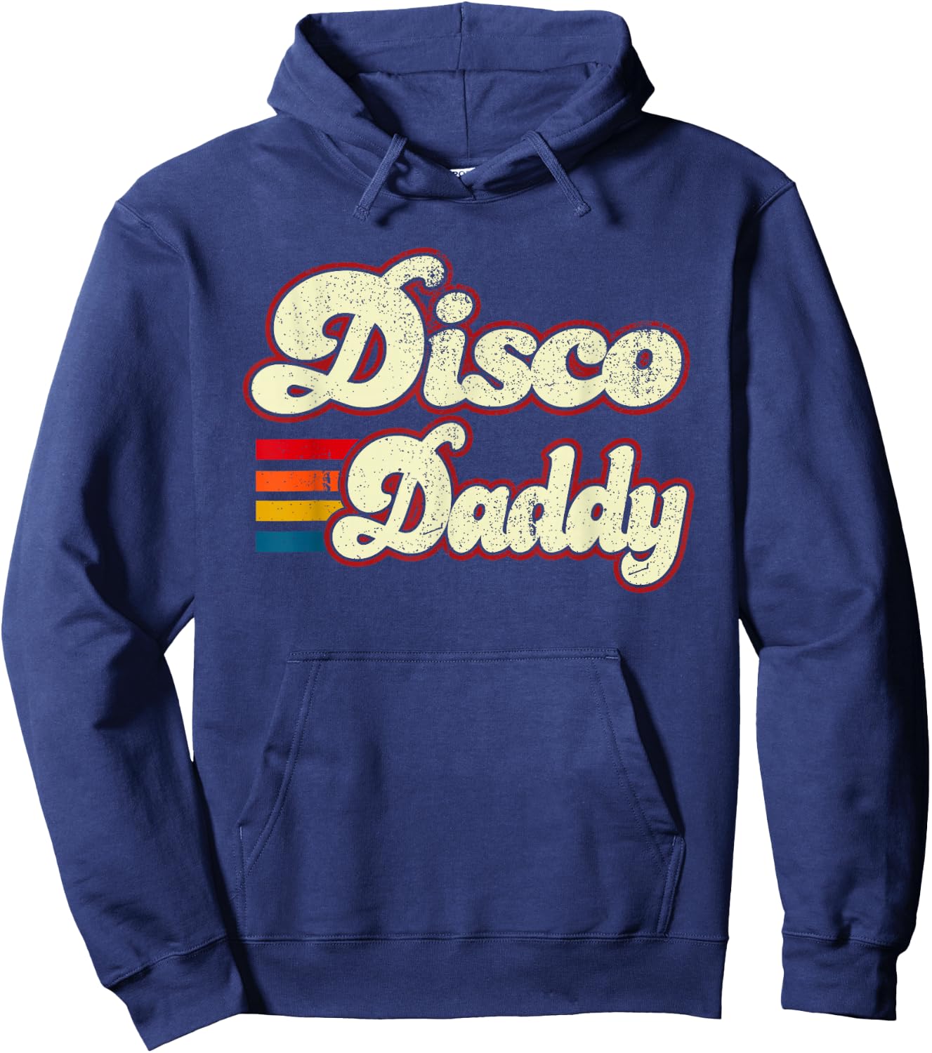 Disco Daddy Funny Retro Matching 70s 80s Party Costume Dad Hoodie - Hoodie | Navy