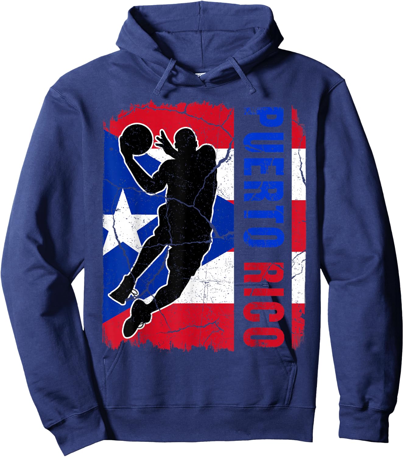 Puerto Rican Basketball Player Puerto Rico Flag Basketball Hoodie - Hoodie | Navy