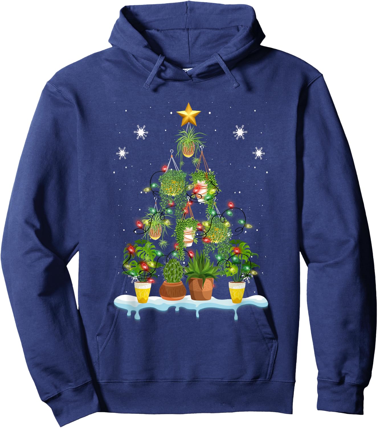 Xmas Tree Gardening Potted Plant Christmas Tree Gardener Hoodie - Hoodie | Navy