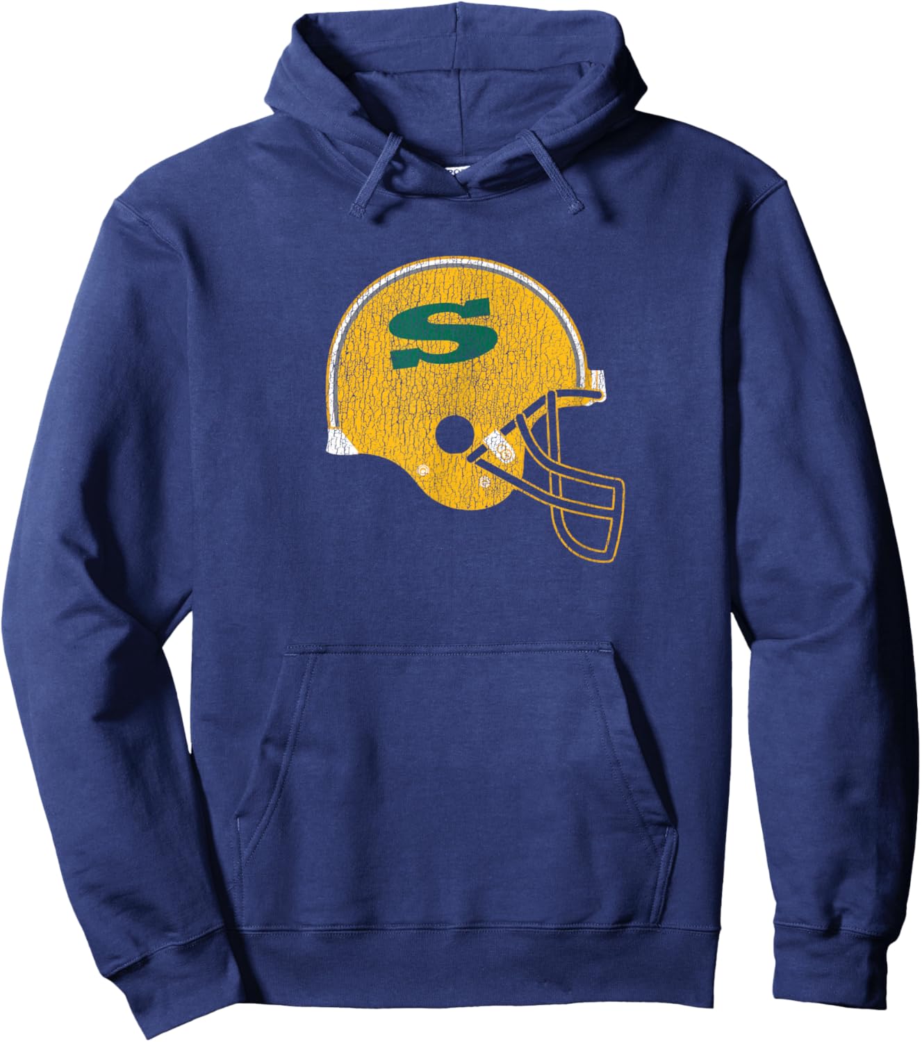 Siena College Throwback Football Helmet Vintage 80s Hoodie - Hoodie | Navy