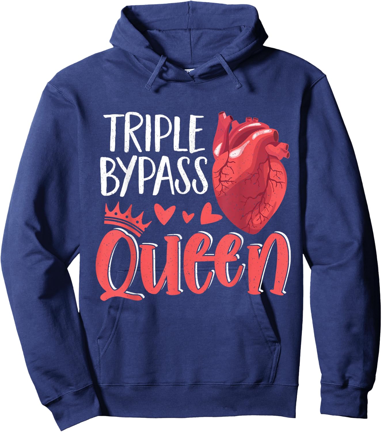 Open Heart Surgery Bypass Awareness Heart Triple Bypass Hoodie - Hoodie | Navy
