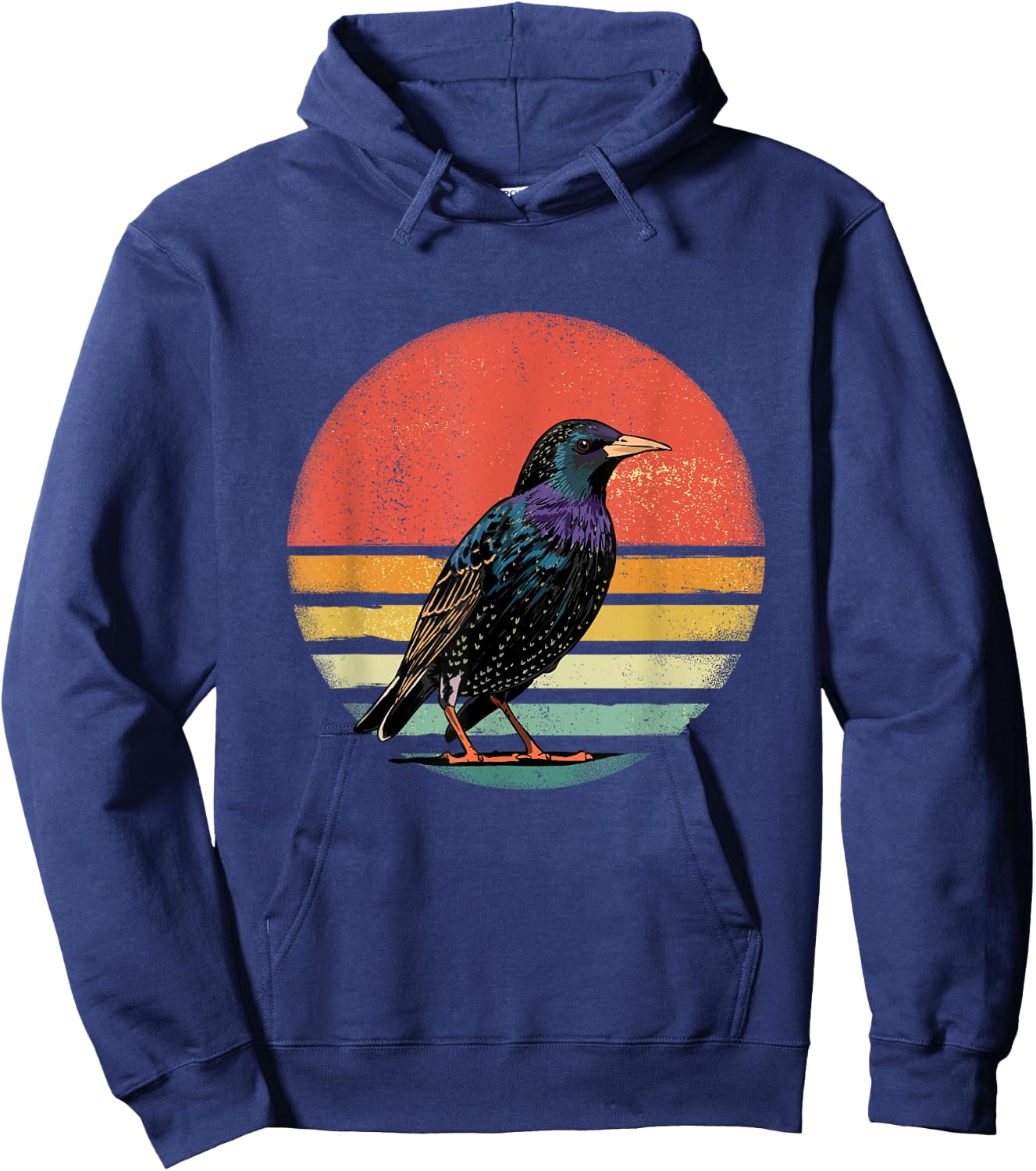 Retro Starling Bird Shirt Animal Birdwatcher Bird Lover Hoodie - Hoodie | Navy
