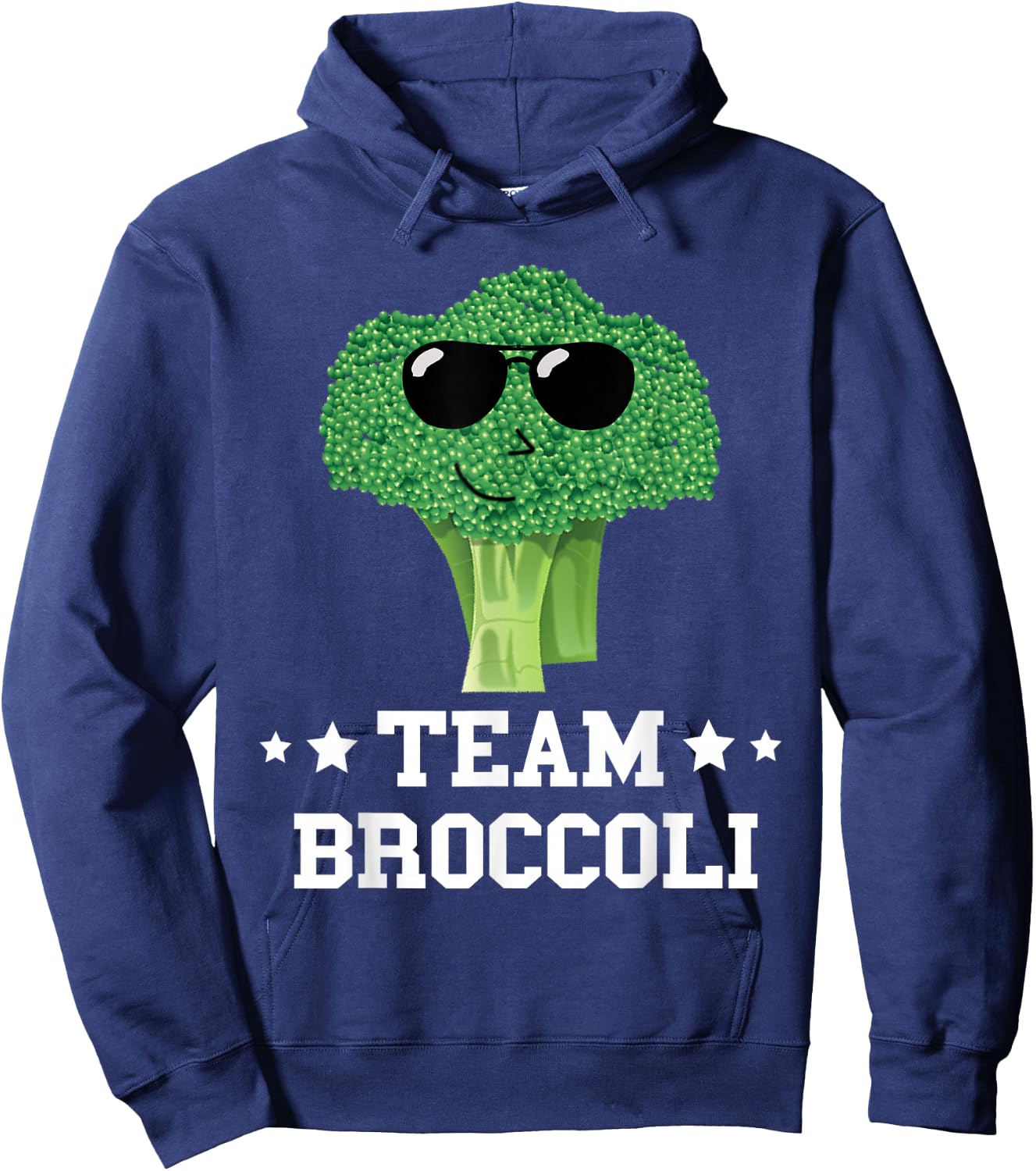 Team Broccoli Sunglass Vegan Green Vegetable Broccoli Lover Hoodie - Hoodie | Navy
