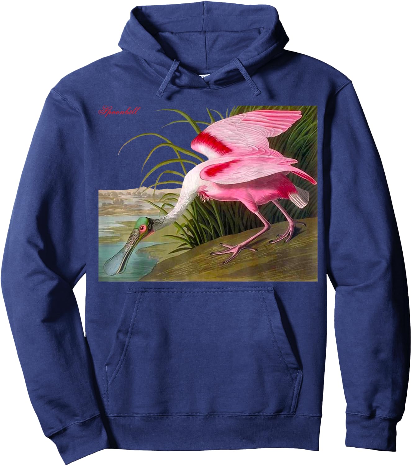 Audubon Spoonbill North American Birds Education Nature Hoodie - Hoodie | Navy