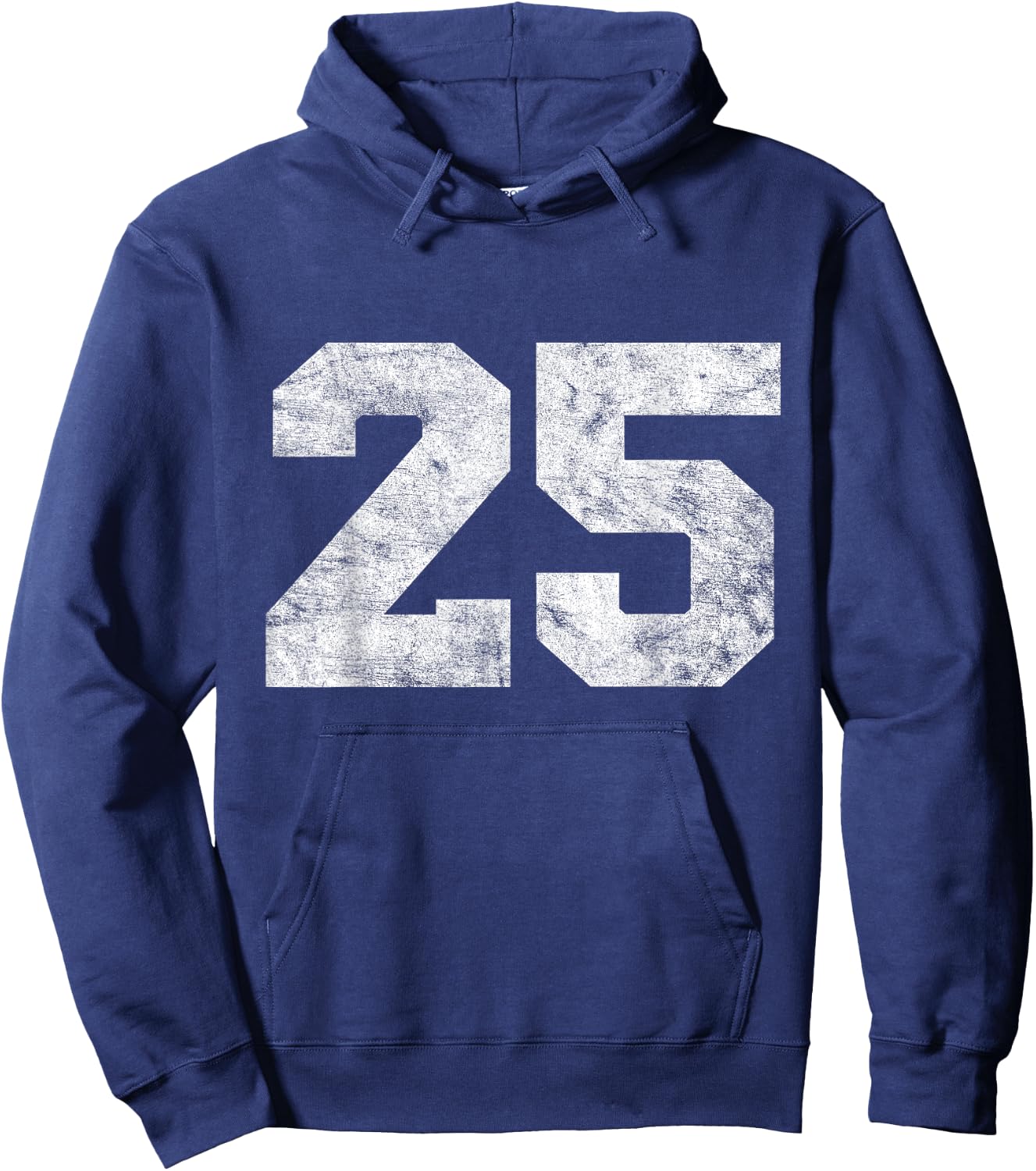 Vintage Lucky Number 25 Birthday Sports Player Team Athlete Hoodie - Hoodie | Navy