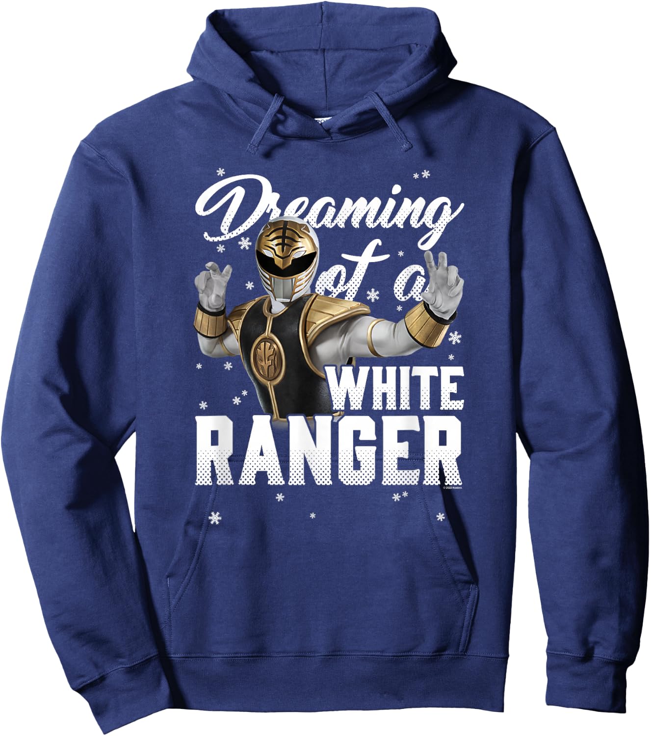 Power Rangers Christmas Dreaming of A White Ranger Hoodie - Hoodie | Navy