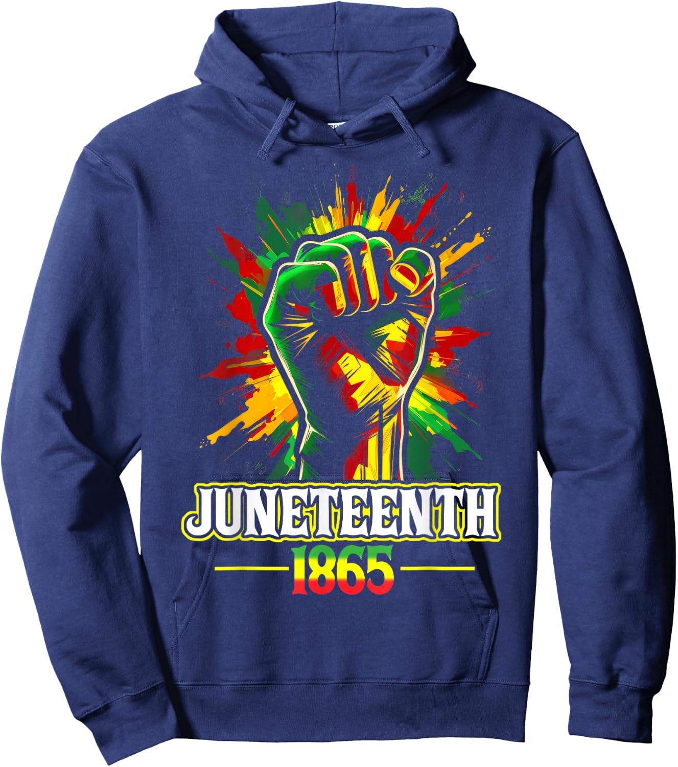 Juneteenth 1865 Black History African American Freedom Hoodie - Hoodie | Navy