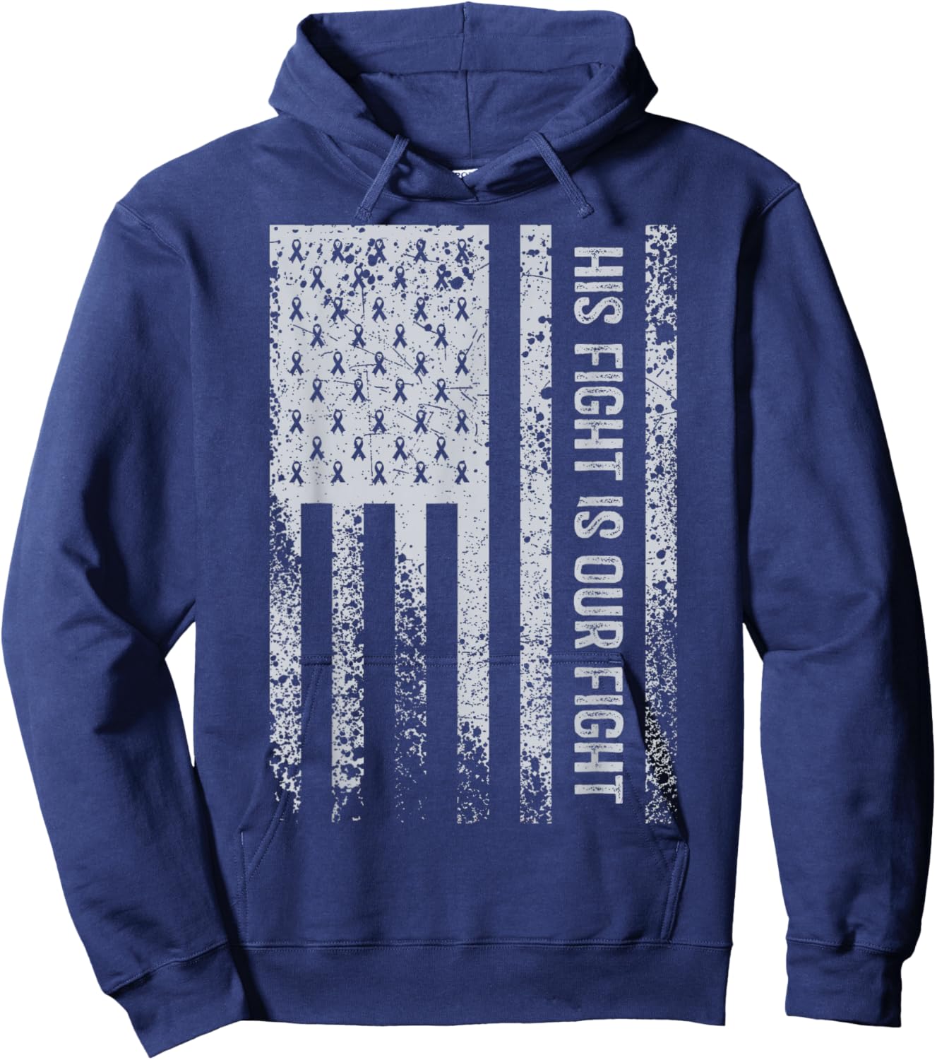 His Fight Is Our Fight Parkinsons Disease Awareness Hoodie - Hoodie | Navy