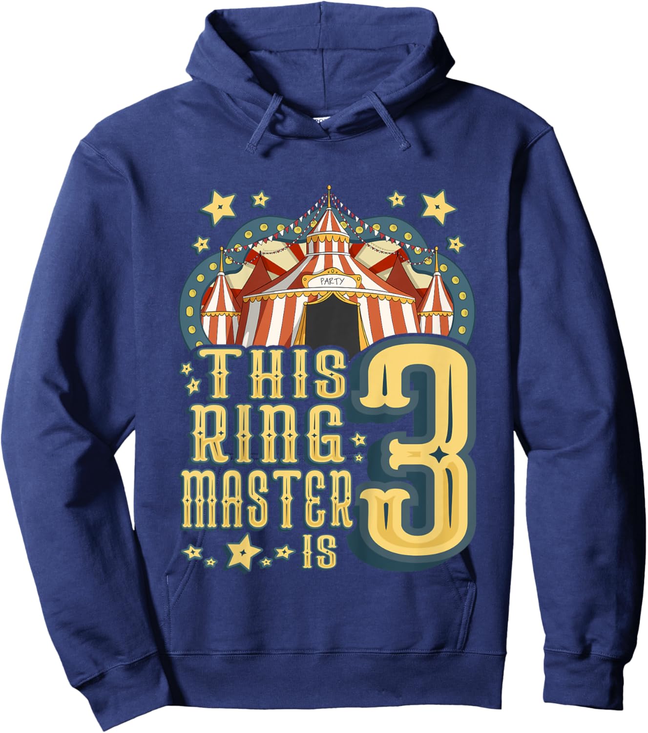 Kids This Ringmaster is 3 - Vintage Circus - third Birthday Hoodie - Hoodie | Navy
