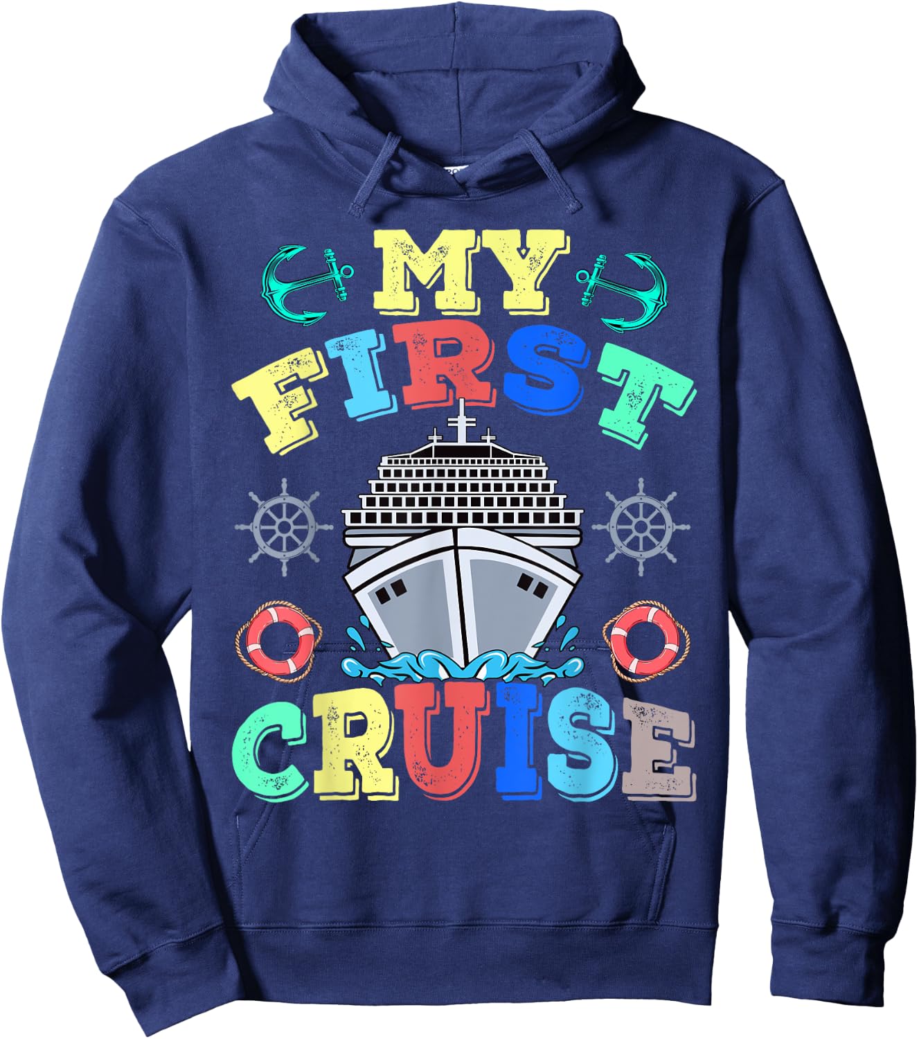 My First Cruise , Women, Girls and Boys Travelers Hoodie - Hoodie | Navy
