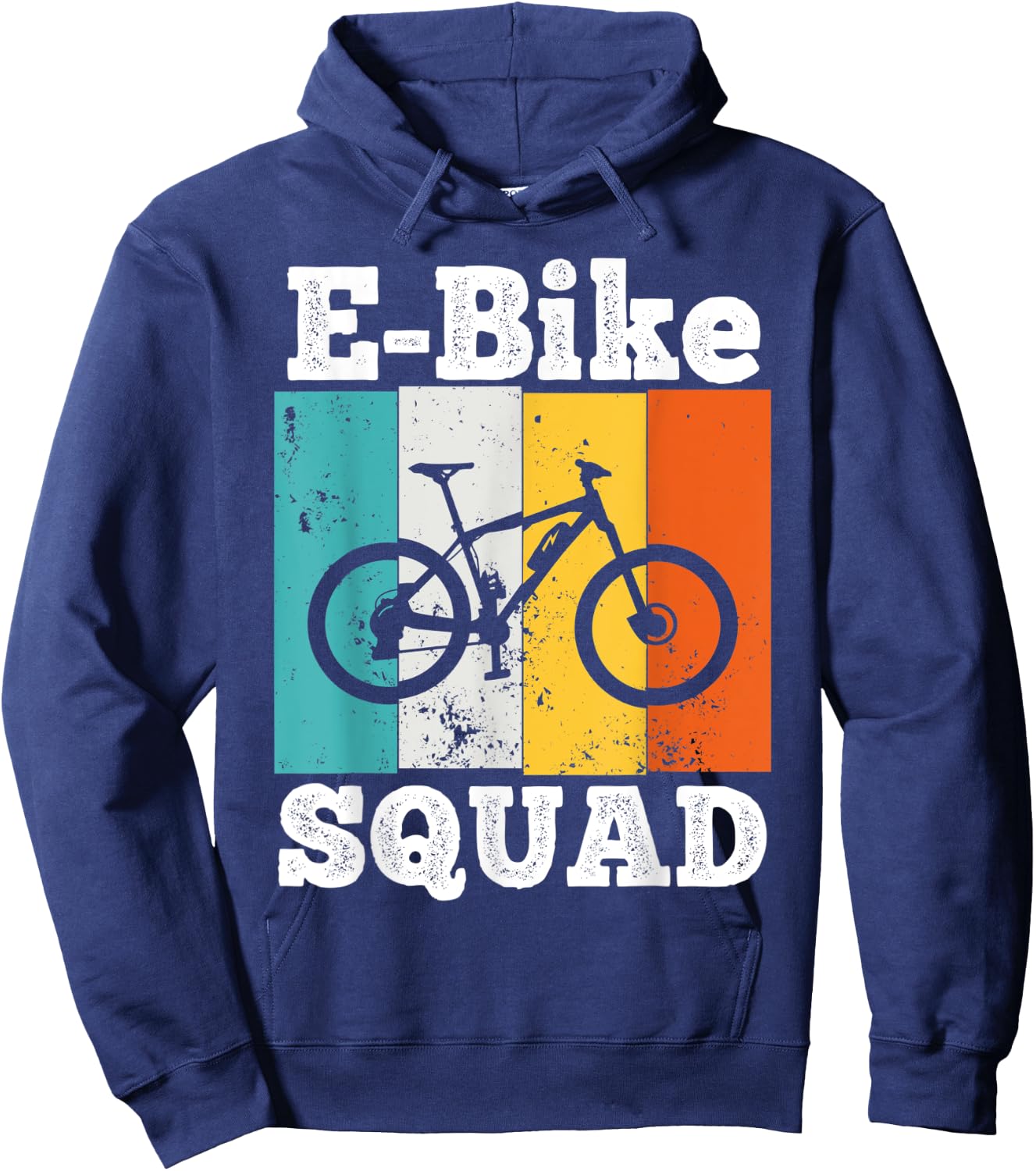 E-Bike Squad Shirt EBike Team E-Biking Retro E-Bike Hoodie - Hoodie | Navy