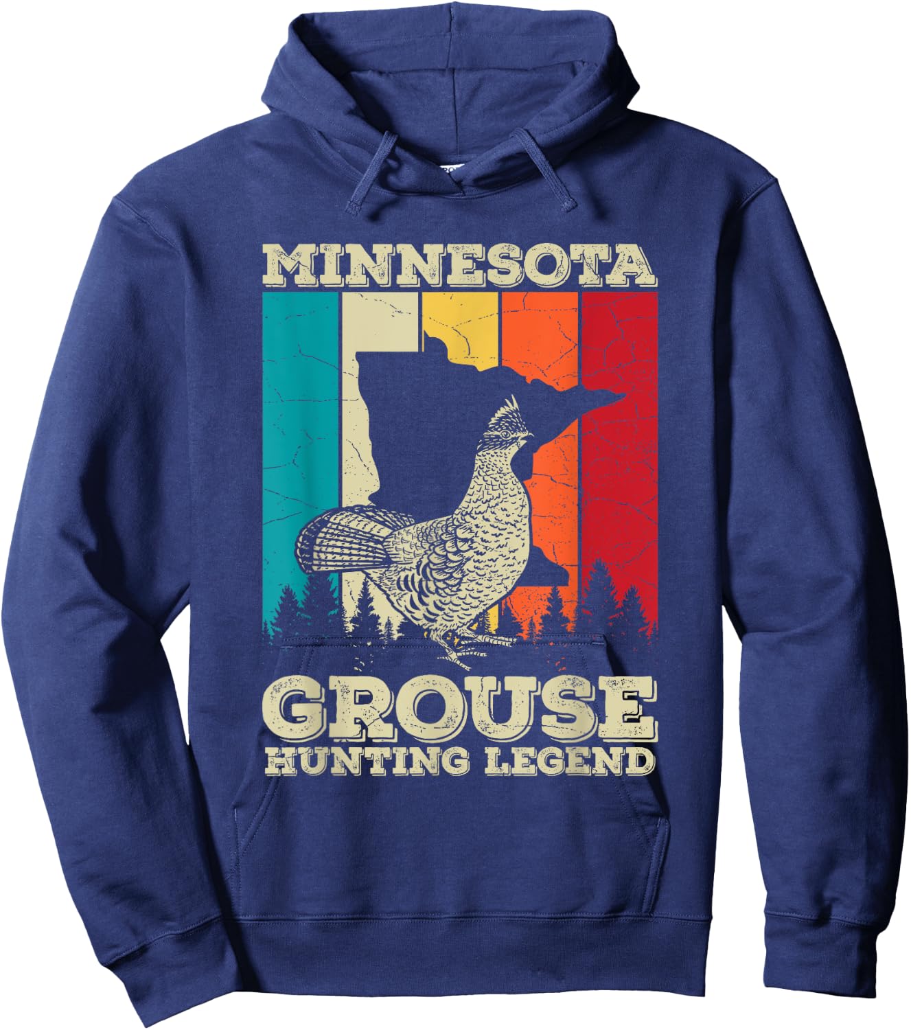 Minnesota Ruffed Grouse Quote for a Ruffed Grouse hunter Hoodie - Hoodie | Navy