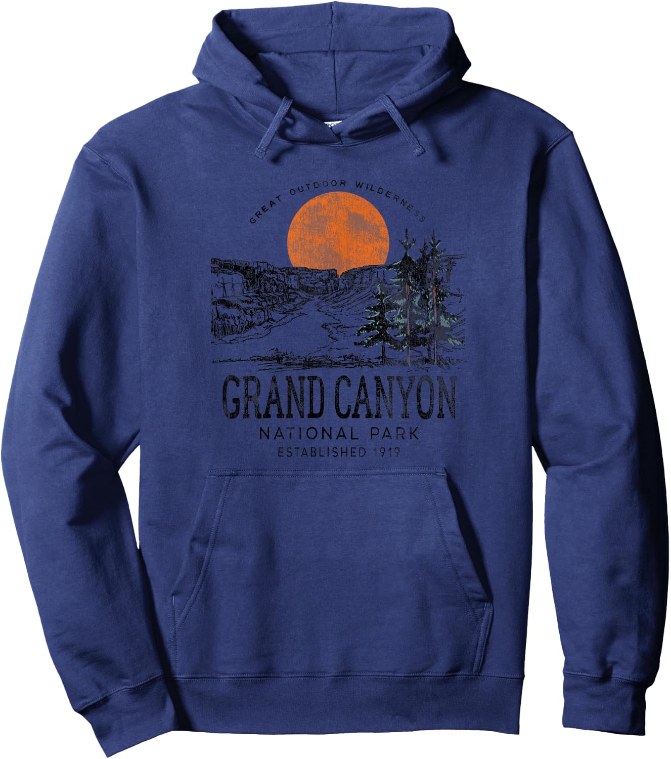 Grand Canyon National Park Great Outdoor Graphic Hoodie - Hoodie | Navy