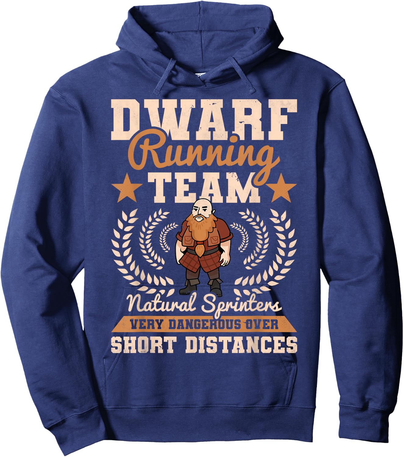 Dwarf Running Team Natural, Mythical Creatures, Monster Hoodie - Hoodie | Navy