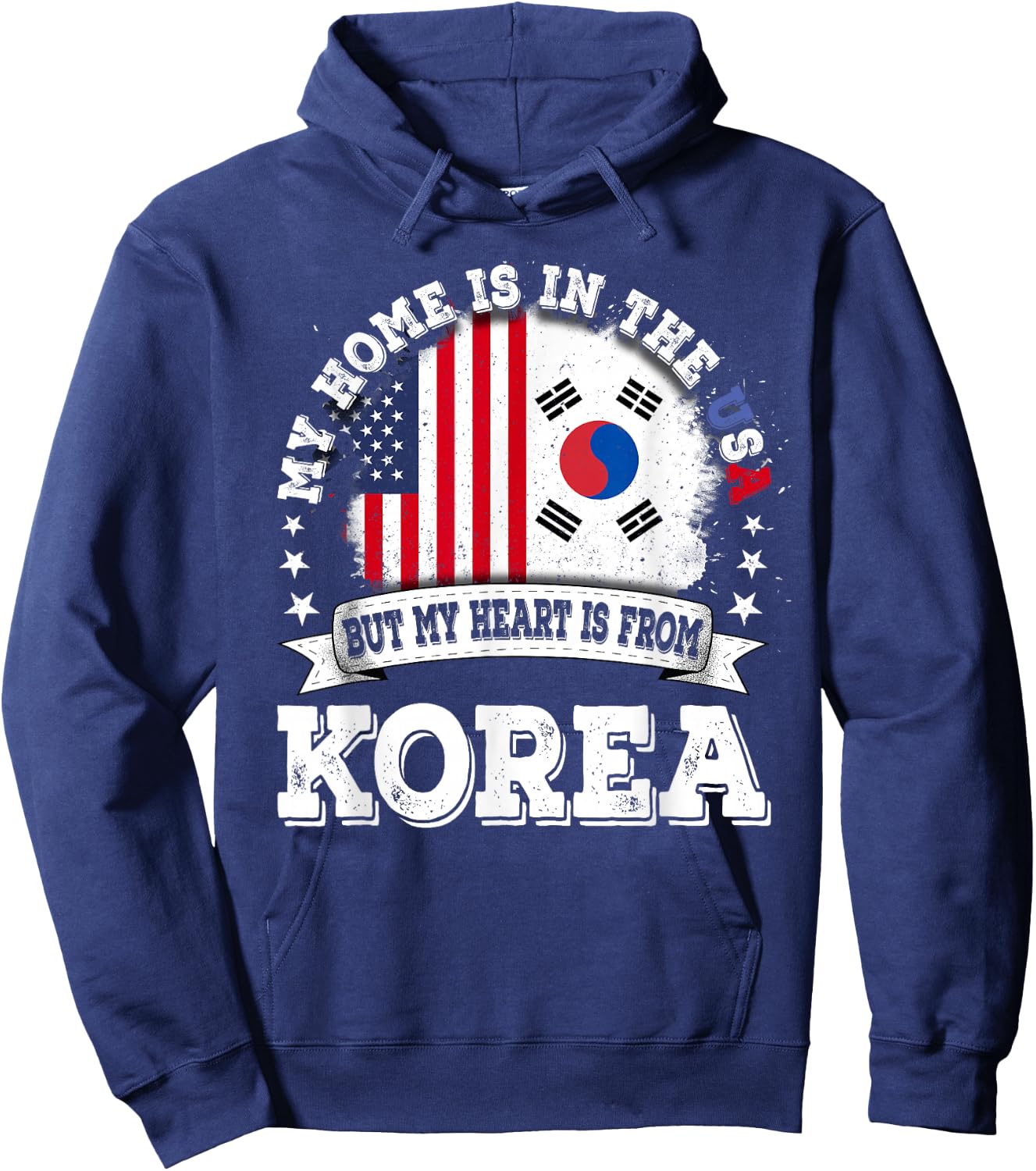 American Korea Flag Hoodie - Hoodie | Navy