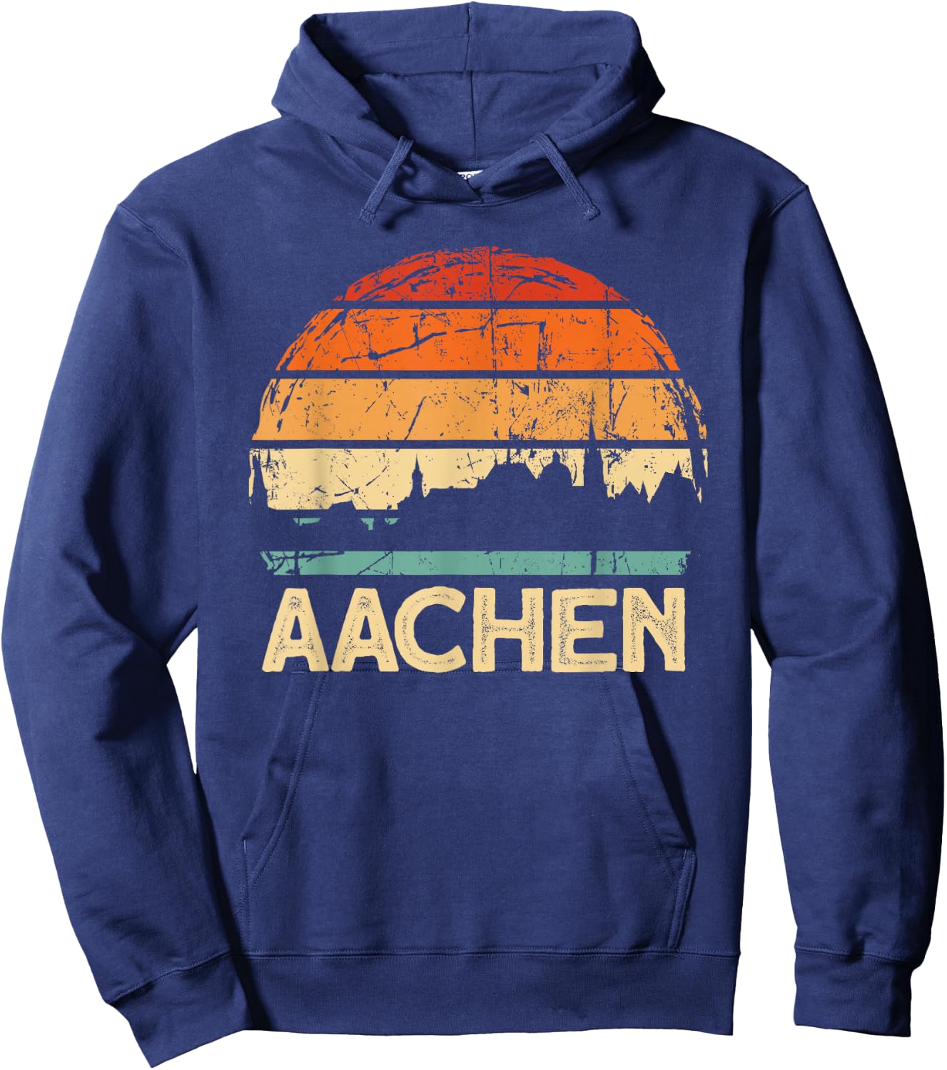 Aachen Skyline Hoodie - Hoodie | Navy